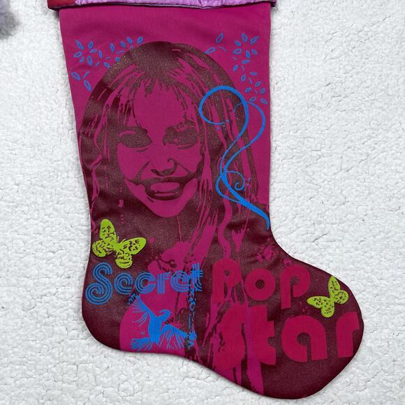 Disney Hannah Montana Christmas Holiday Stocking Miley Cyrus Kids Girls - Picture 4 of 15